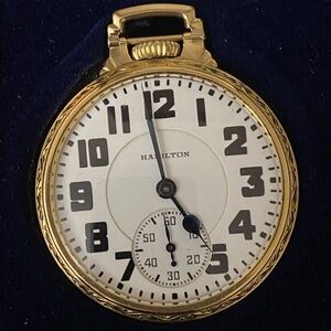 Rare 90yr.Old Hamilton 992E(ELINVAR) Antique 10k GF RR Approved 21J Pocket Watch